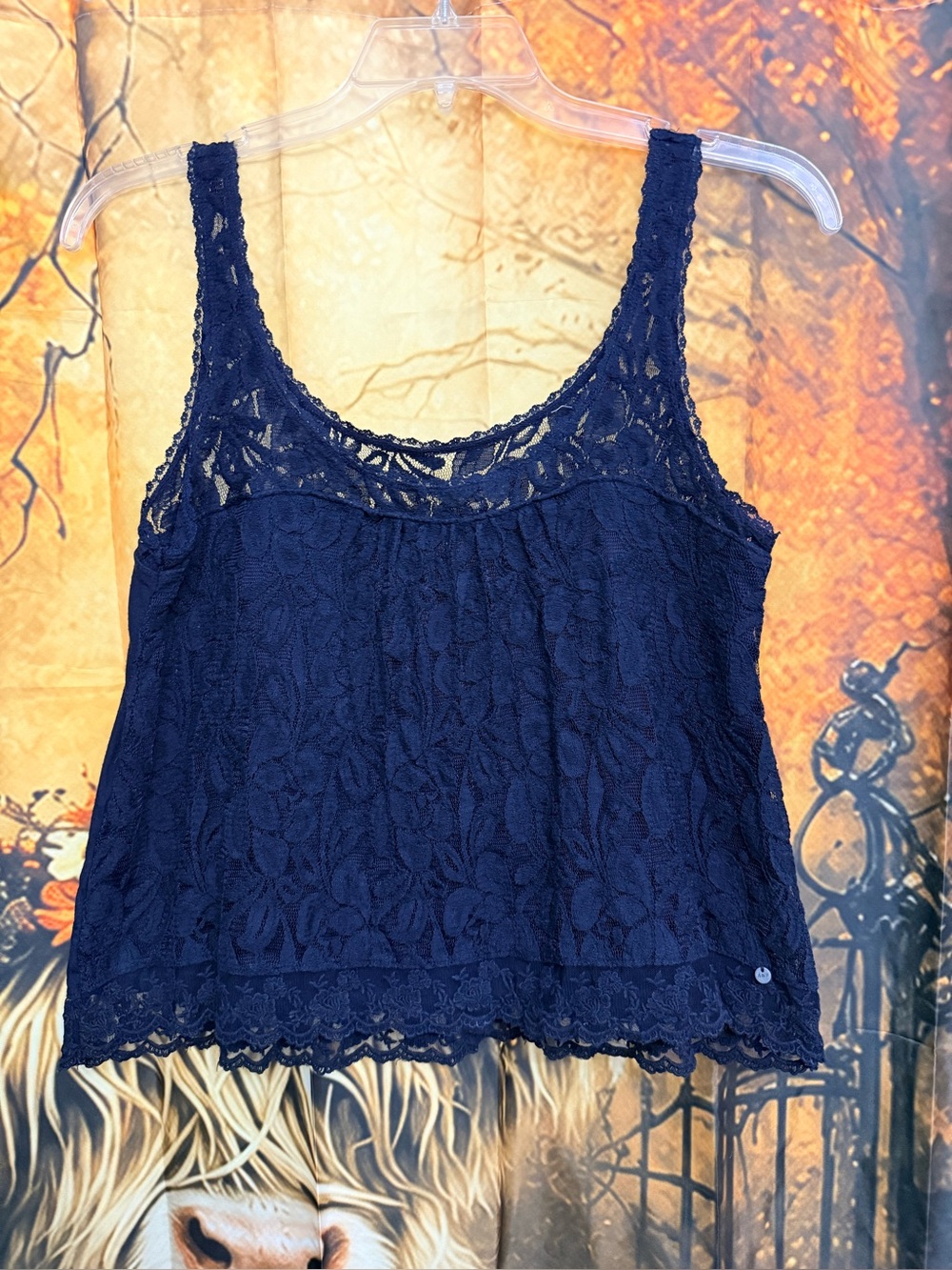 Abercrombie & Fitch Navy Lace Camisole Tank